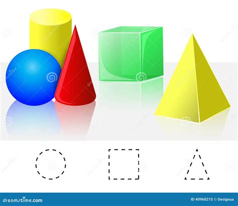 Illustration des différentes primitives standard disponibles dans 3ds Max : boîte, sphère, cylindre, cône, tore, pyramide.
