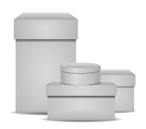 Collection de cartons entoilés de différentes formes et tailles (carré, rond, rectangulaire, grand format)