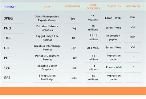 Infographie comparant les formats d'images (EXR, DPX, PNG, TIFF, JPEG) et leurs cas d'usage dans DaVinci Resolve.