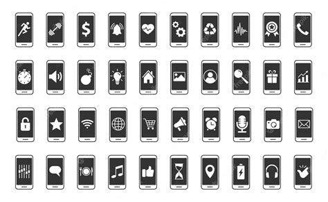 Icônes des applications mobiles Photoshop.
