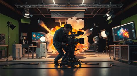 Illustration conceptuelle d'une scène Cinema 4D avec des effets de particules lumineux