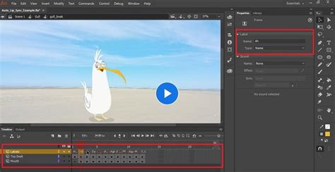 Exemple de courbe d'accélération personnalisée dans Adobe Animate.