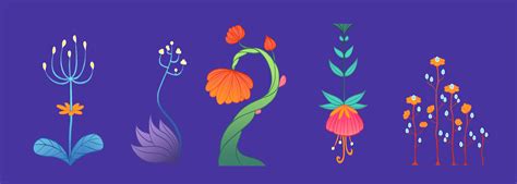 Exemple de modèles de plantes procédurales créés avec PlantFactory.