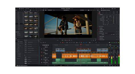 Schéma de l'interface d'édition de DaVinci Resolve avec la section audio mise en évidence