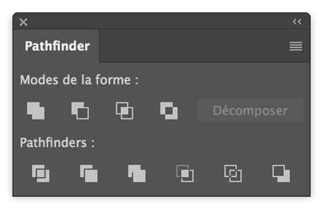 Exemple d'utilisation des fonctions du panneau Pathfinder pour créer des formes complexes