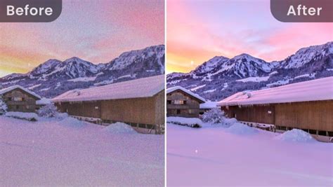 Comparaison avant/après l'application d'un preset photo sur une image