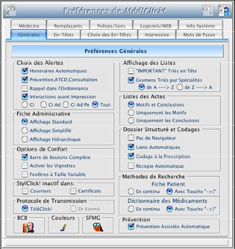 Schéma de la fenêtre des préférences générales de PowerDirector