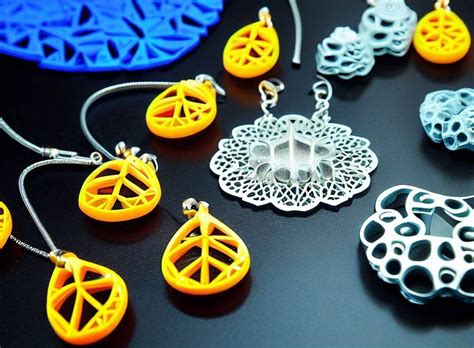 Une sélection de bijoux fantaisie imprimés en 3D, réalisés à domicile.