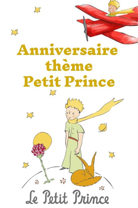 Exemple d'invitation et d'étiquette cadeau sur le thème du Petit Prince créées avec Canva