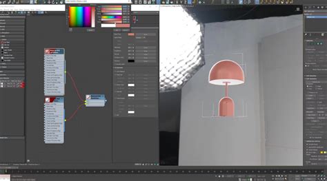 Illustration de l'interface utilisateur d'Autodesk 3ds Max avec des objets 3D en cours de modélisation.