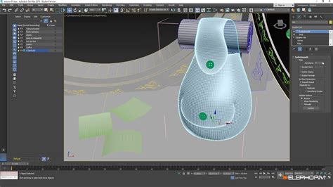 Capture d'écran montrant l'application du modificateur ProOptimizer dans 3ds Max et ses paramètres.