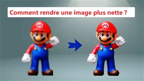 Schéma comparant une photo floue et une photo nette avec détails accentués