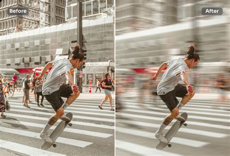 Schéma comparant un mouvement sans flou et avec Pixel Motion Blur