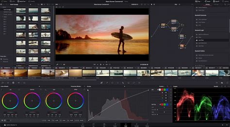 Structure nodale de correction colorimétrique dans DaVinci Resolve