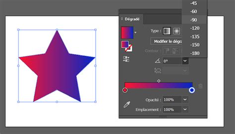 Exemple de dégradé radial dans Illustrator avec des points d'ancrage modifiables.