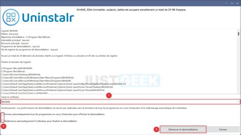 Interface d'un logiciel de désinstallation Mac montrant la liste des applications et l'option de suppression complète.