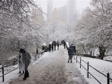 Photographie de la ville de New York sous une tempête de neige, hommage à Woody Allen