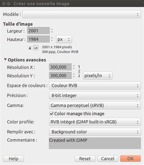 Fenêtre de dialogue 