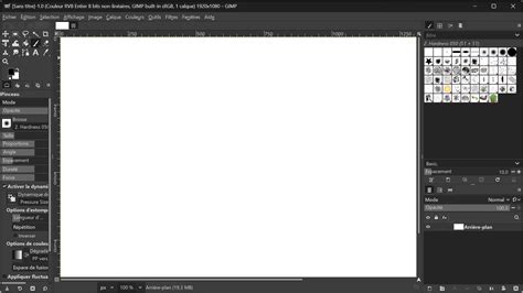 Capture d'écran montrant l'interface de GIMP avec des calques groupés et liés