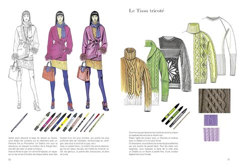 Illustration d'une interface d'application de dessin de mode avec des exemples de croquis de vêtements pour enfants.