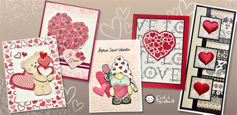 Exemple de carte de Saint-Valentin créée avec les polices et pictogrammes présentés