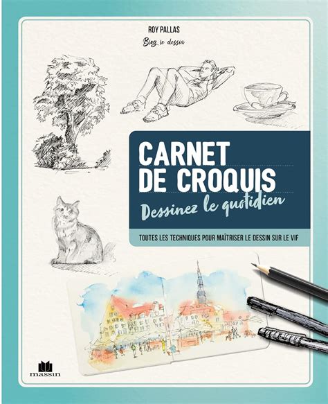 Exemple de page de carnet de croquis avec des illustrations de plantes et des notes.