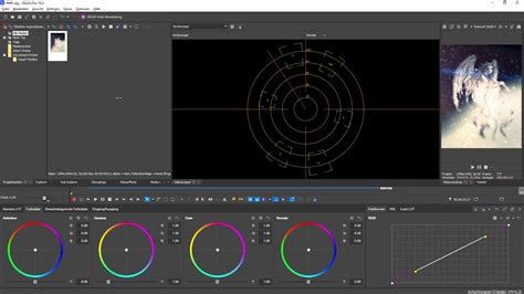 Interface d'After Effects montrant le panneau des courbes de couleur