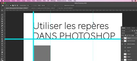 Schéma montrant comment créer et déplacer des repères dans Photoshop