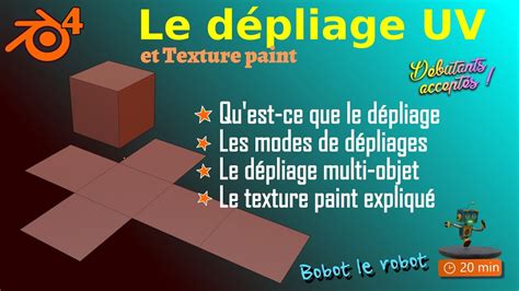 Schéma illustrant le processus de dépliage UV d'un objet 3D