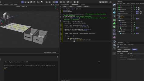 Schéma illustrant l'objet Python Generator dans Cinema 4D