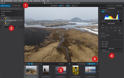 Capture d'écran de l'interface de DxO PhotoLab montrant les options de création et d'application d'autoréglages