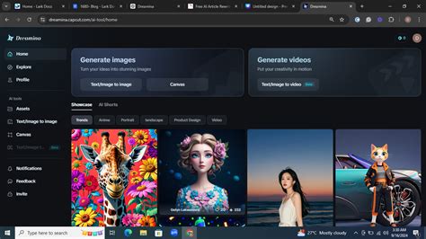 Interface de Dreamina montrant l'outil de suppression de boutons