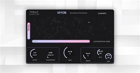 Interface du plugin MYON avec son pad XY