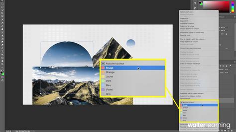 Illustration du processus de glisser-déposer d'un calque entre deux documents Photoshop