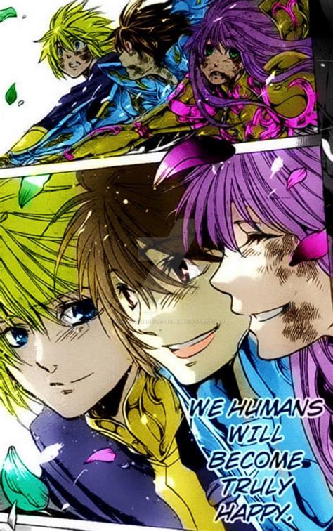 Illustration de Tenma, Alone et Sasha, les personnages centraux de The Lost Canvas.