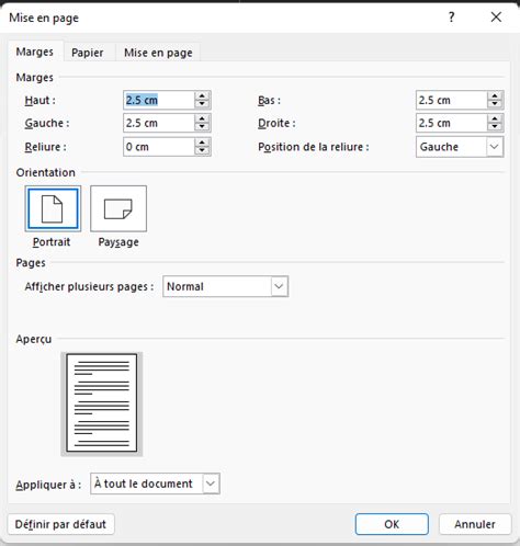 Illustration de la fenêtre de configuration des marges et colonnes dans InDesign.