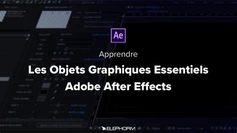 Schéma des calques et des objets graphiques dans After Effects