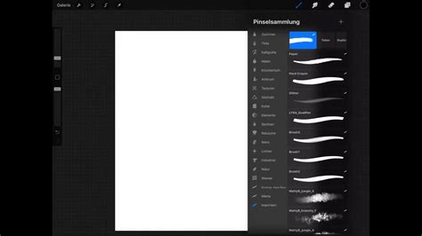 Illustration montrant le processus d'importation d'un pack de pinceaux dans Procreate.