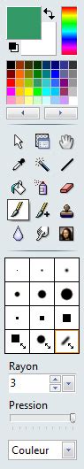 Illustration de l'outil pinceau dans PhotoFiltre