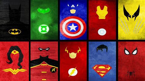 Collage de différentes têtes de super-héros célèbres (Superman, Batman, Wonder Woman, Hulk, Iron Man)