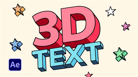 Exemple d'un texte 3D complexe avec éclairage et ombres dans After Effects