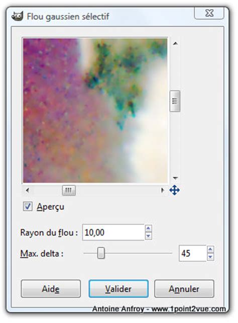 Capture d'écran du menu 