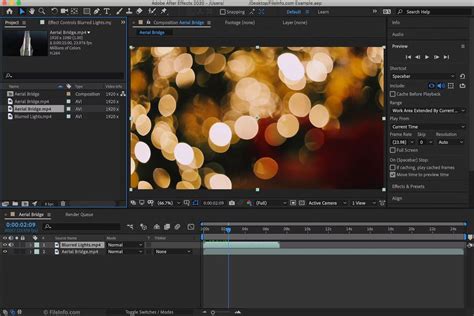 Infographie présentant les fonctionnalités clés d'Adobe After Effects