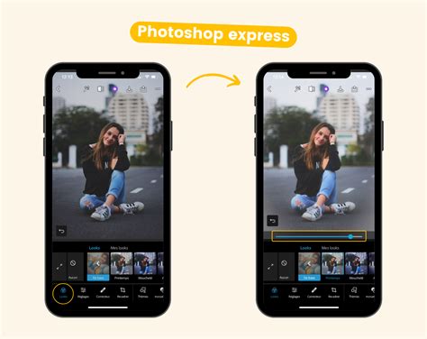 Infographie présentant les différentes fonctionnalités de retouche de l'application Peachy