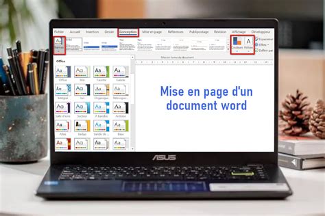 Interface Scribus avec la page du document