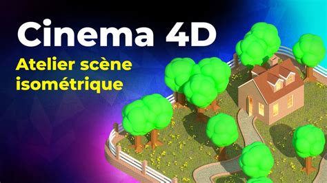 Illustration de l'interface de Cinema 4D avec des éléments architecturaux