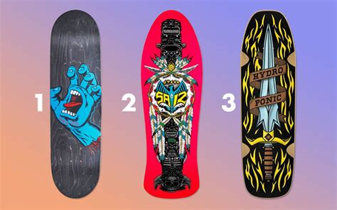 Illustration d'une planche de skateboard personnalisée avec un design coloré et audacieux