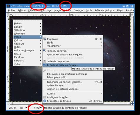 Schéma montrant le menu 
