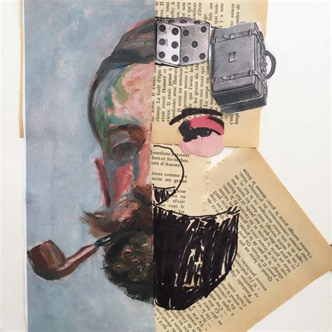Exemple de collage dadaïste avec des éléments hétéroclites