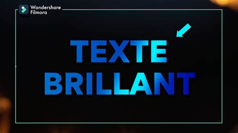 Exemple d'un texte animé avec un effet Glow appliqué pour un rendu lumineux